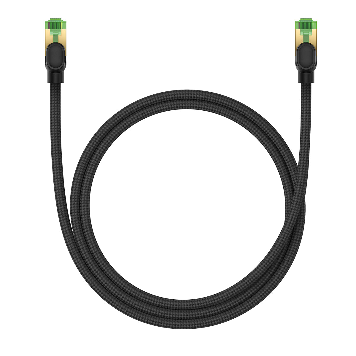 כבל א Ethernet שחור משובץ בראד מכוסה שידרוג למהירות גבוהה של Baseus CAT8 40G• כפילומ