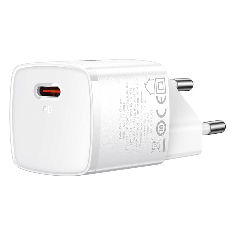 מטען קיר מהיר Baseus Cube Pro USB-C Fast Charger 30W