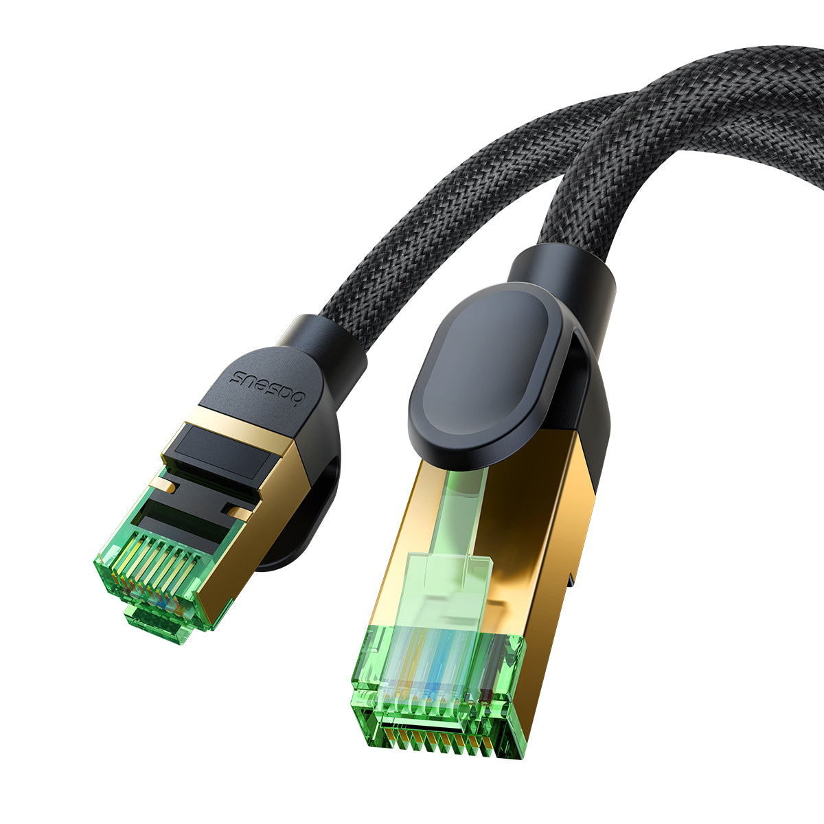 כבל Ethernet מחוטב עם מחברים מצופים זהב למהירויות שיא של 40 גיגהביט בקומפקטי מטר אחד