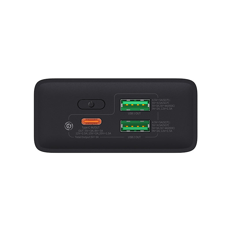 סוללת גיבוי Baseus 20,000mAh 30W Adaman2 - צבע שחור
