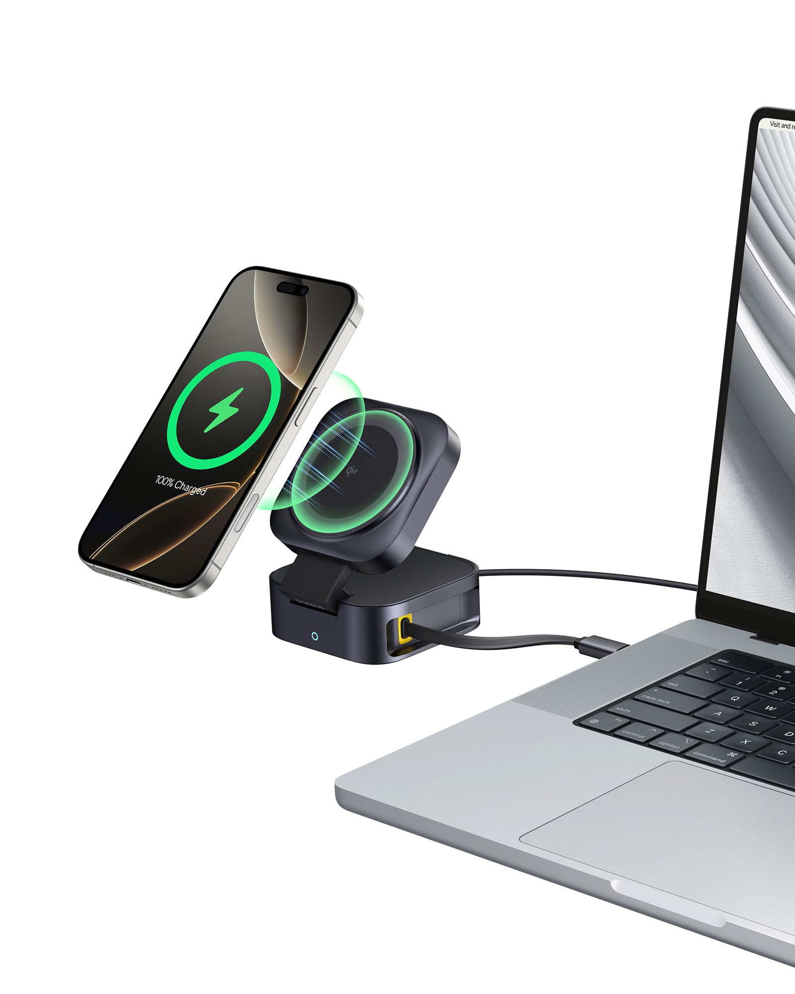 Baseus PicoGo Series 2-in-1 Magnetic Wireless Charger Qi2 6