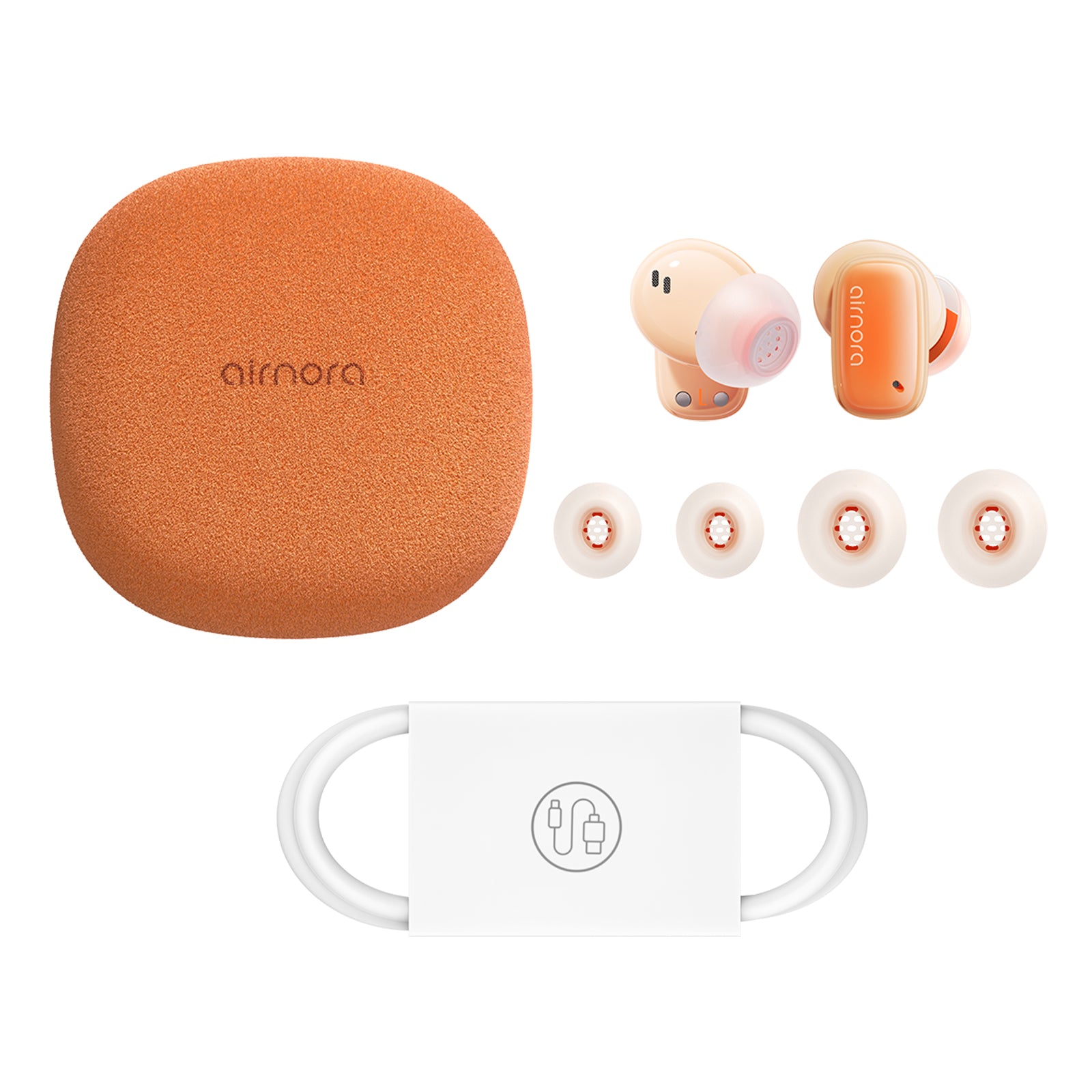 אוזניות אלחוטיות עם מסנן רעשים Baseus AirNora 2 True Wireless Earphones - Gradient Orange