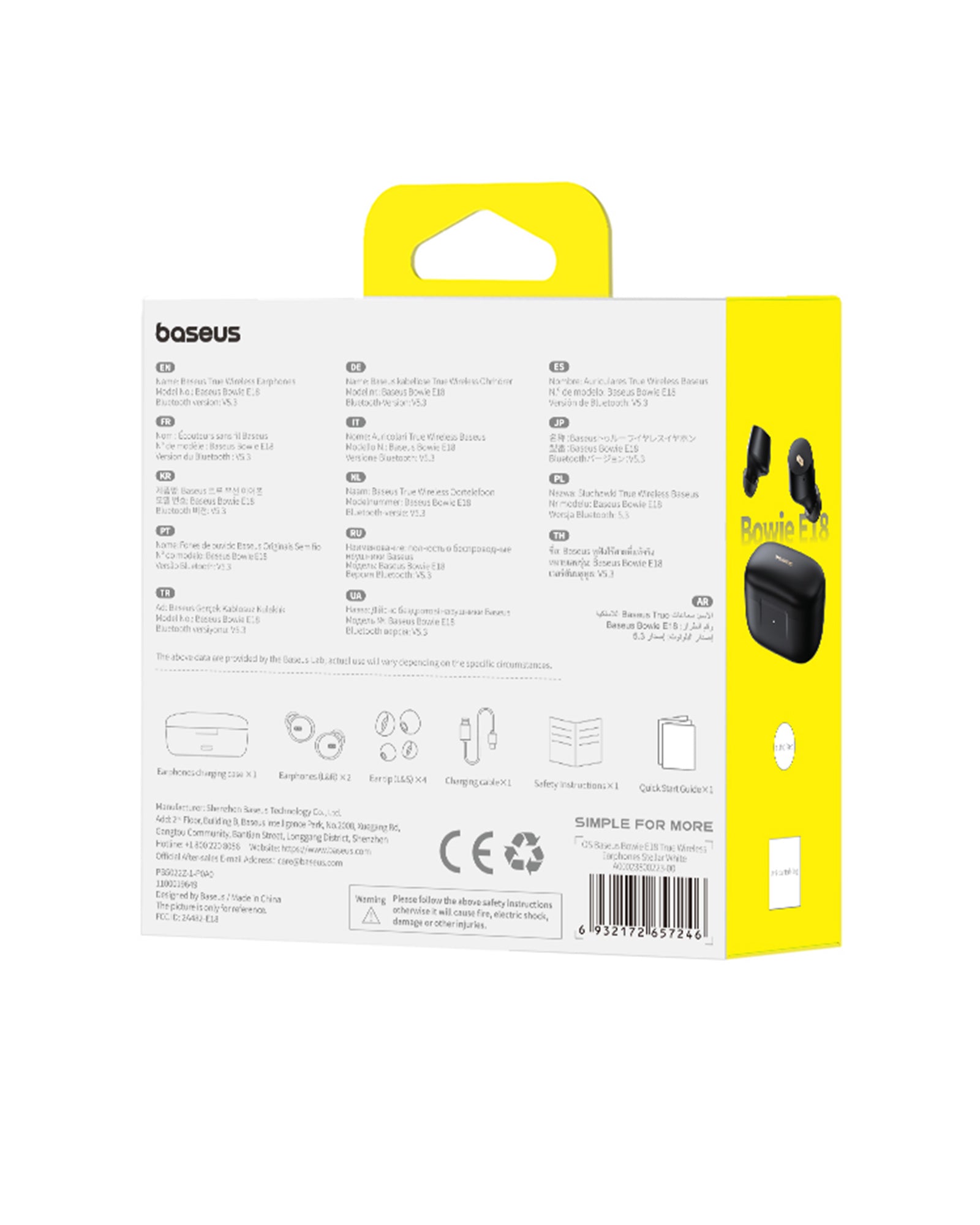 אוזניות אלחוטיות Baseus Bowie E18 TWS