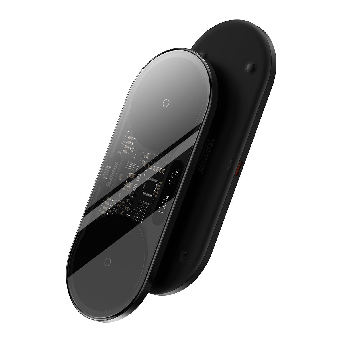 מטען אלחוטי כפול Baseus Digital LED Display 2in1 Wireless Charger 20W