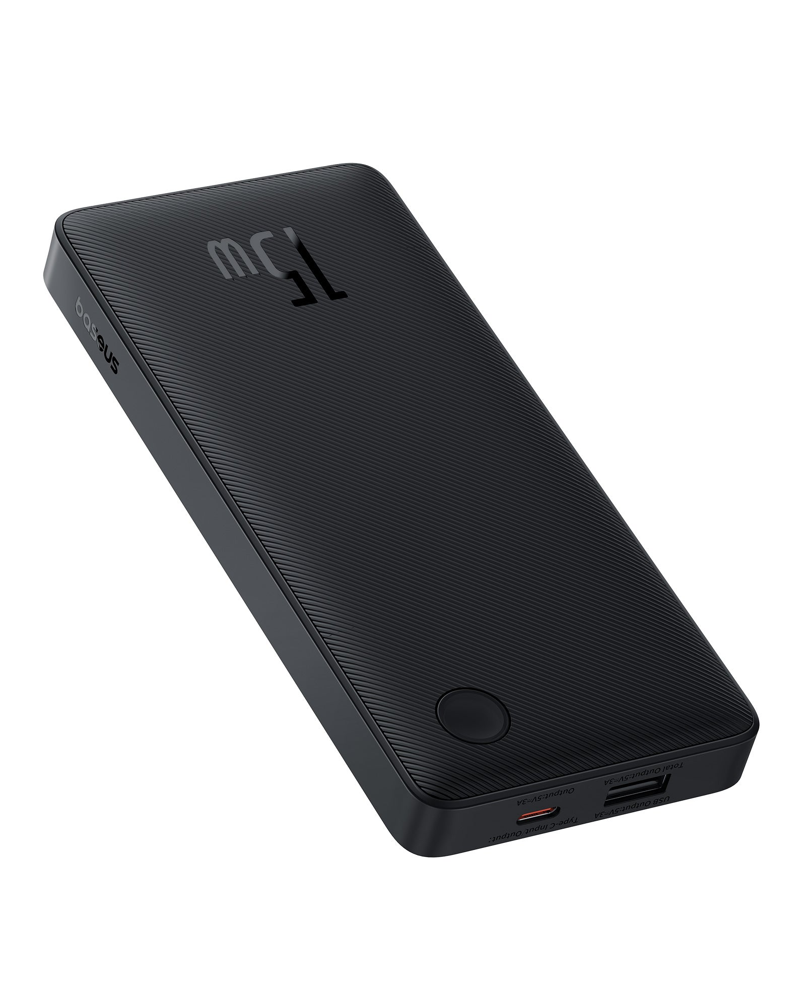 מארז פאוורבנק שחור בגודל 10000mAh ו-15W מקטעי Baseus Airpow Fast Charge