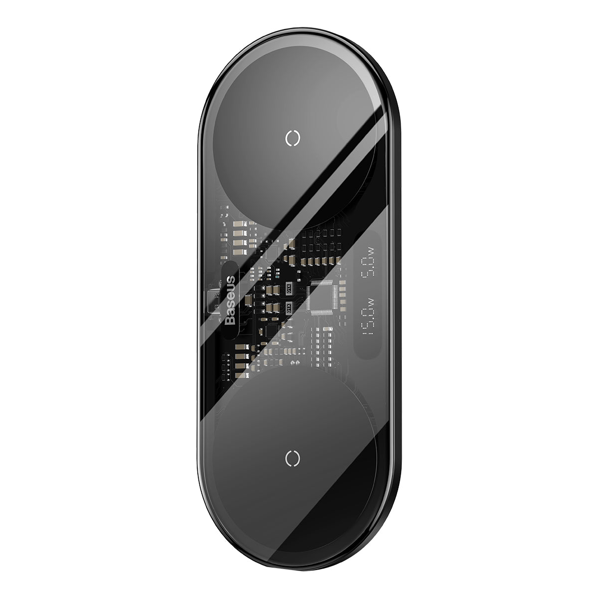 מטען אלחוטי כפול Baseus Digital LED Display 2in1 Wireless Charger 20W