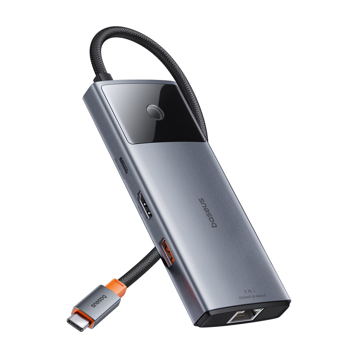 מפצל Baseus Metal Gleam Series II 6-in-1 USB HUB