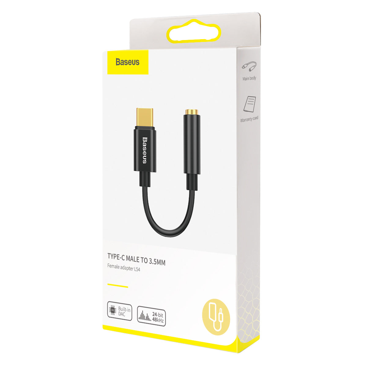 מתאם Baseus Type-C Male to 3.5mm Female Adapter L54