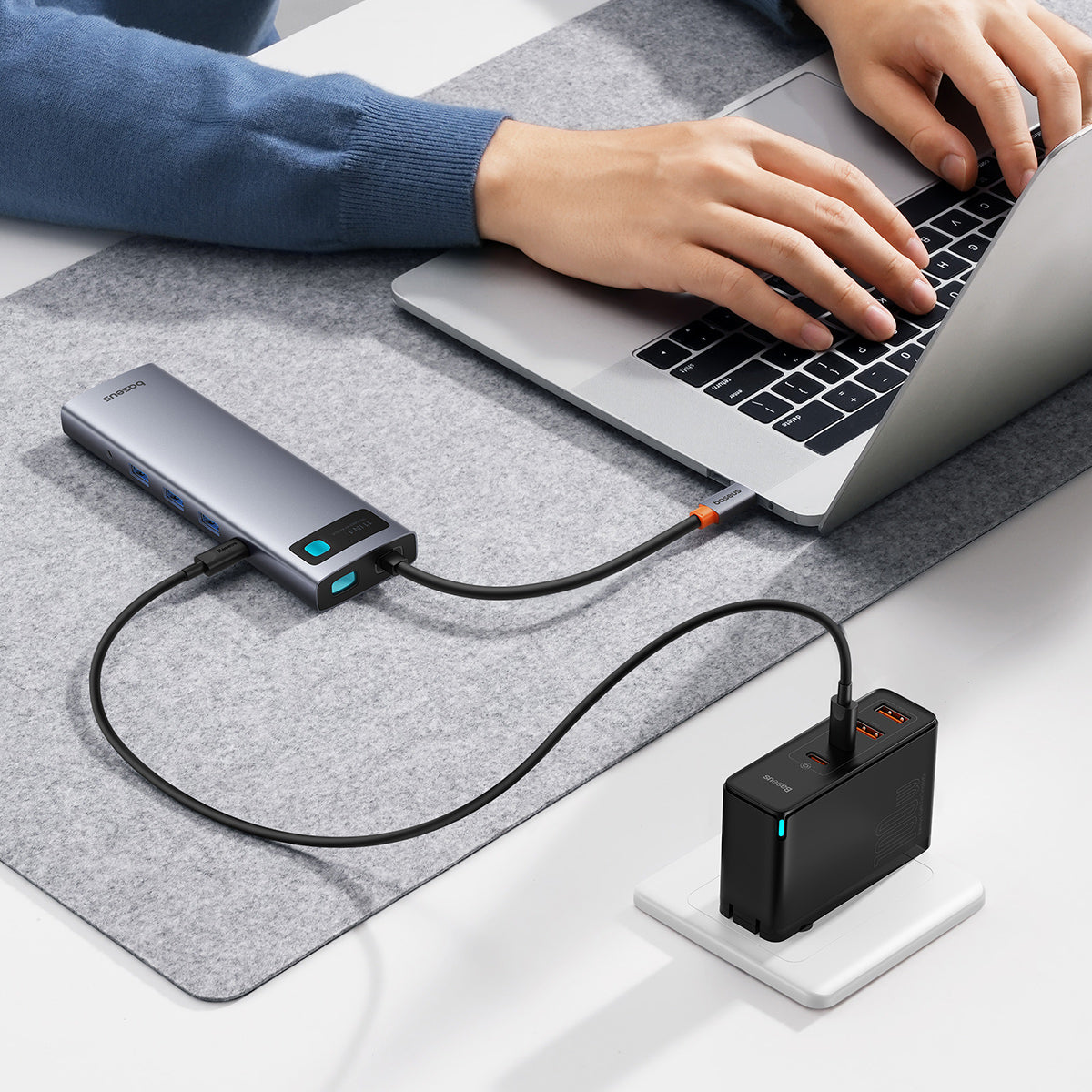 מפצל Baseus Metal Gleam Series 11-Port HUB