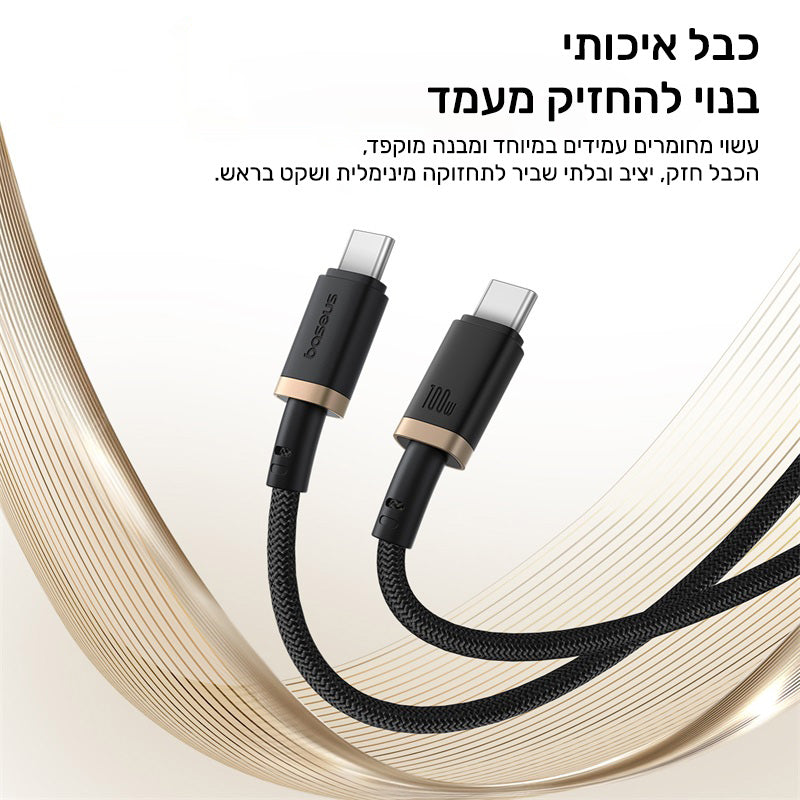 Baseus Dura Cable Type-C to Type-C 100W 1m RED+Black feature image