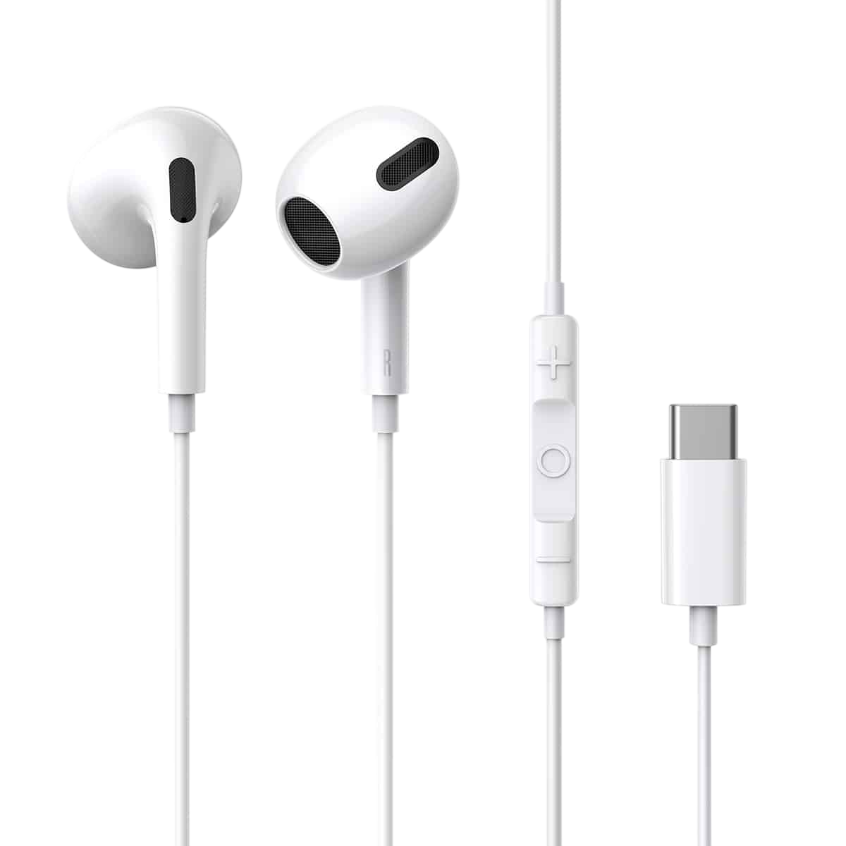 אוזניות Baseus Encok Type-C lateral in-ear Wired Earphone C17 - White