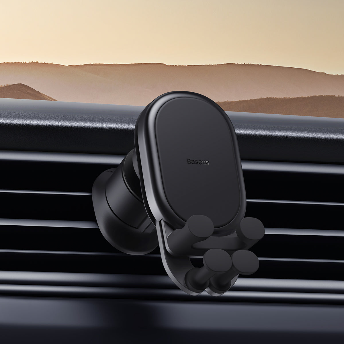 Black car phone holder for Stable Gravitational Wireless Charging 15W Car Mount Pro
