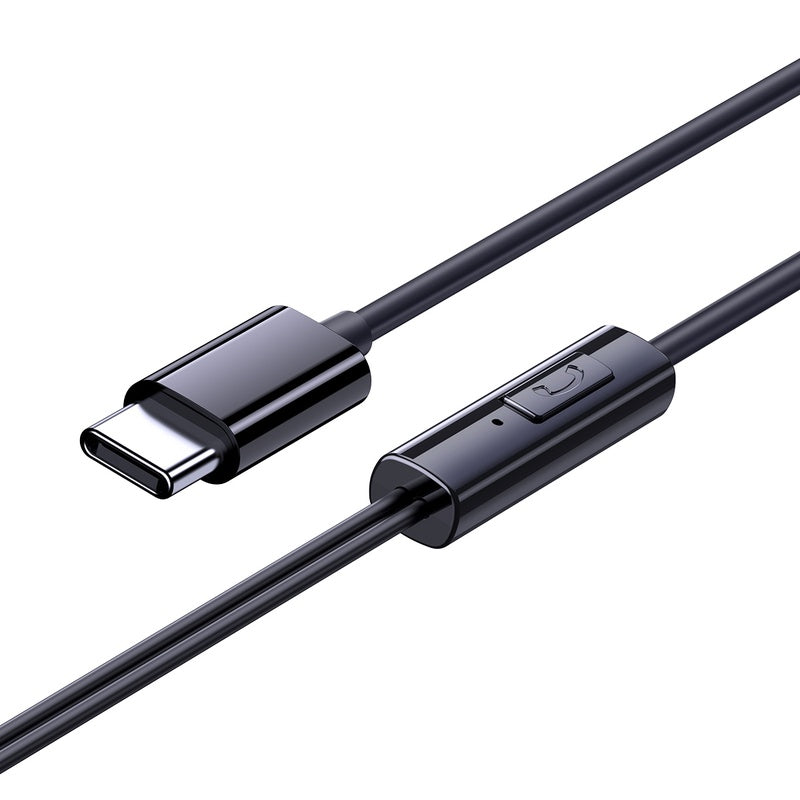 Baseus Encok CZ11 חיבור - Type C עם סיליקון צבע שחור