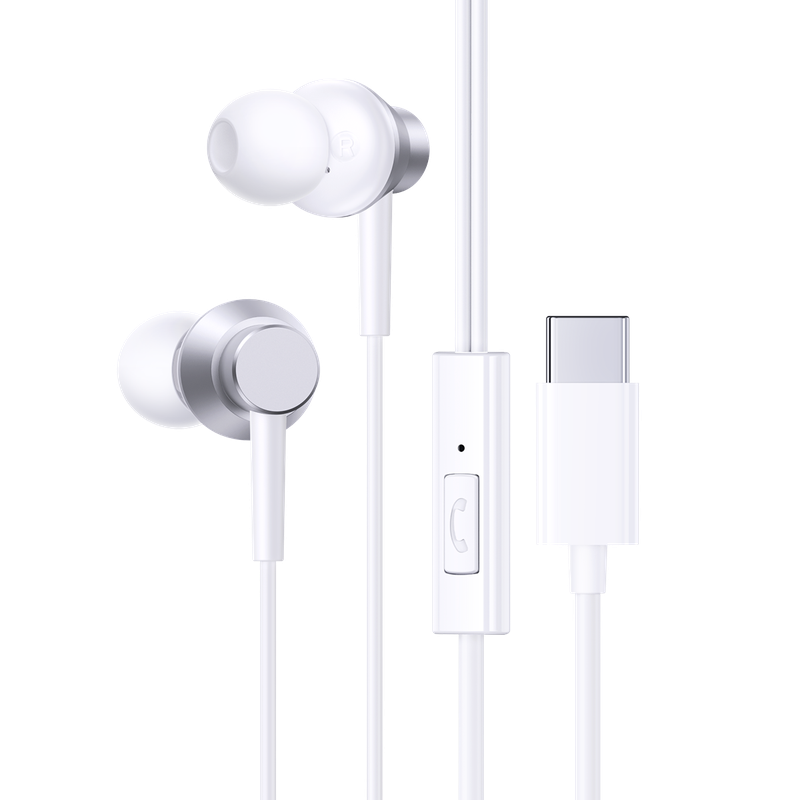 Baseus Encok CZ11 חיבור - Type C עם סיליקון צבע לבן