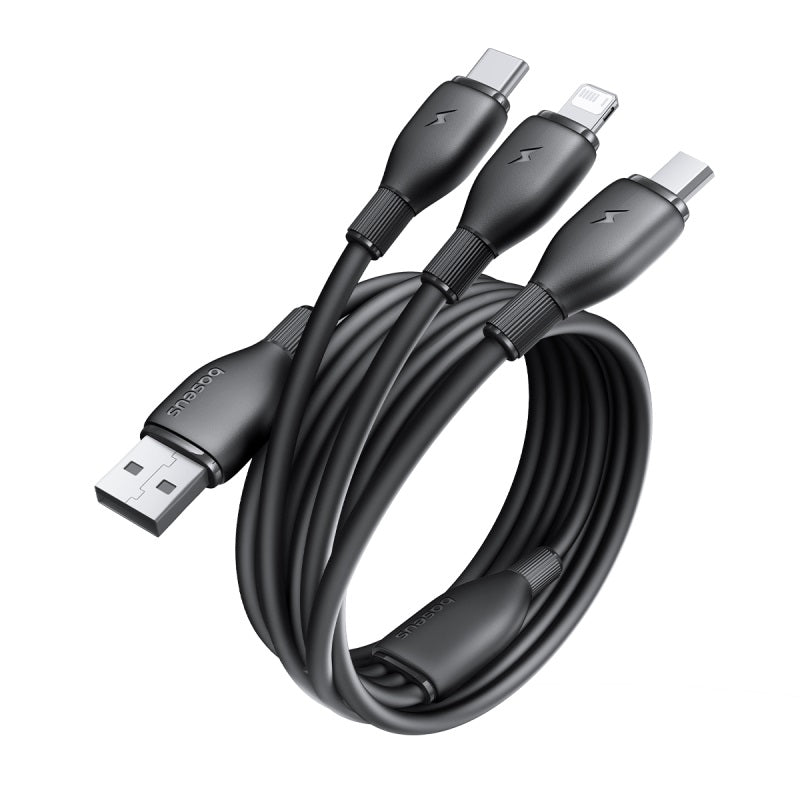 Baseus Ultra-Fast One-for-Three Fast Charging Cable USB-A