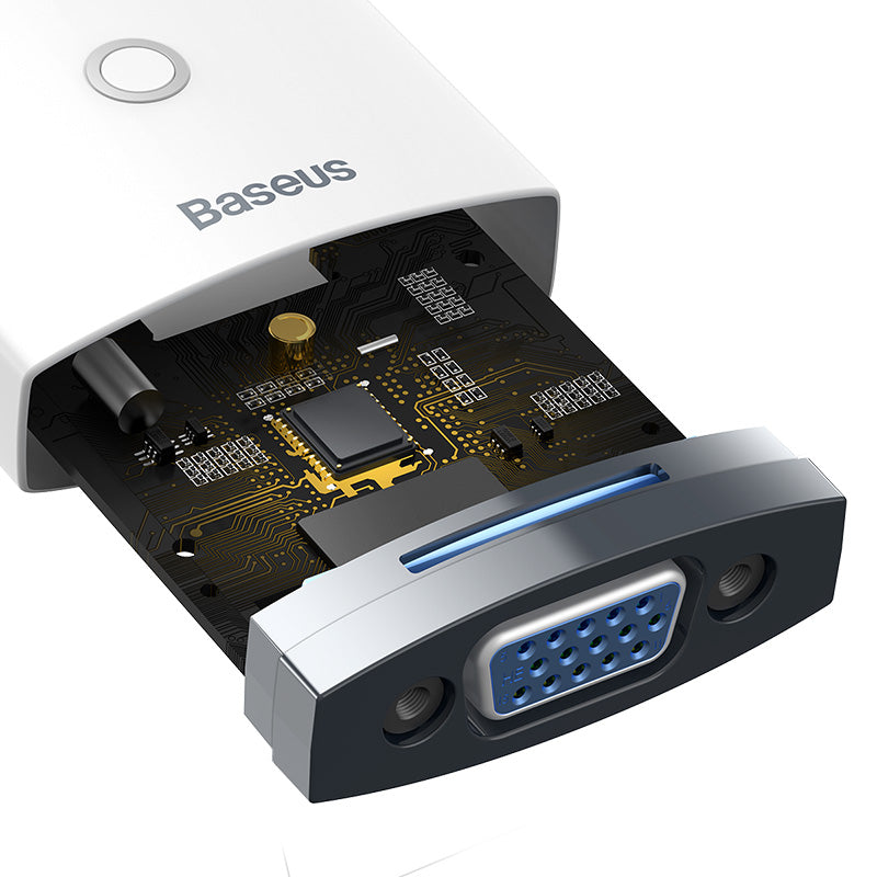 מתאם למסכים Baseus Adapter HDMI to VGA 3.5 mm Aux & Micro USB