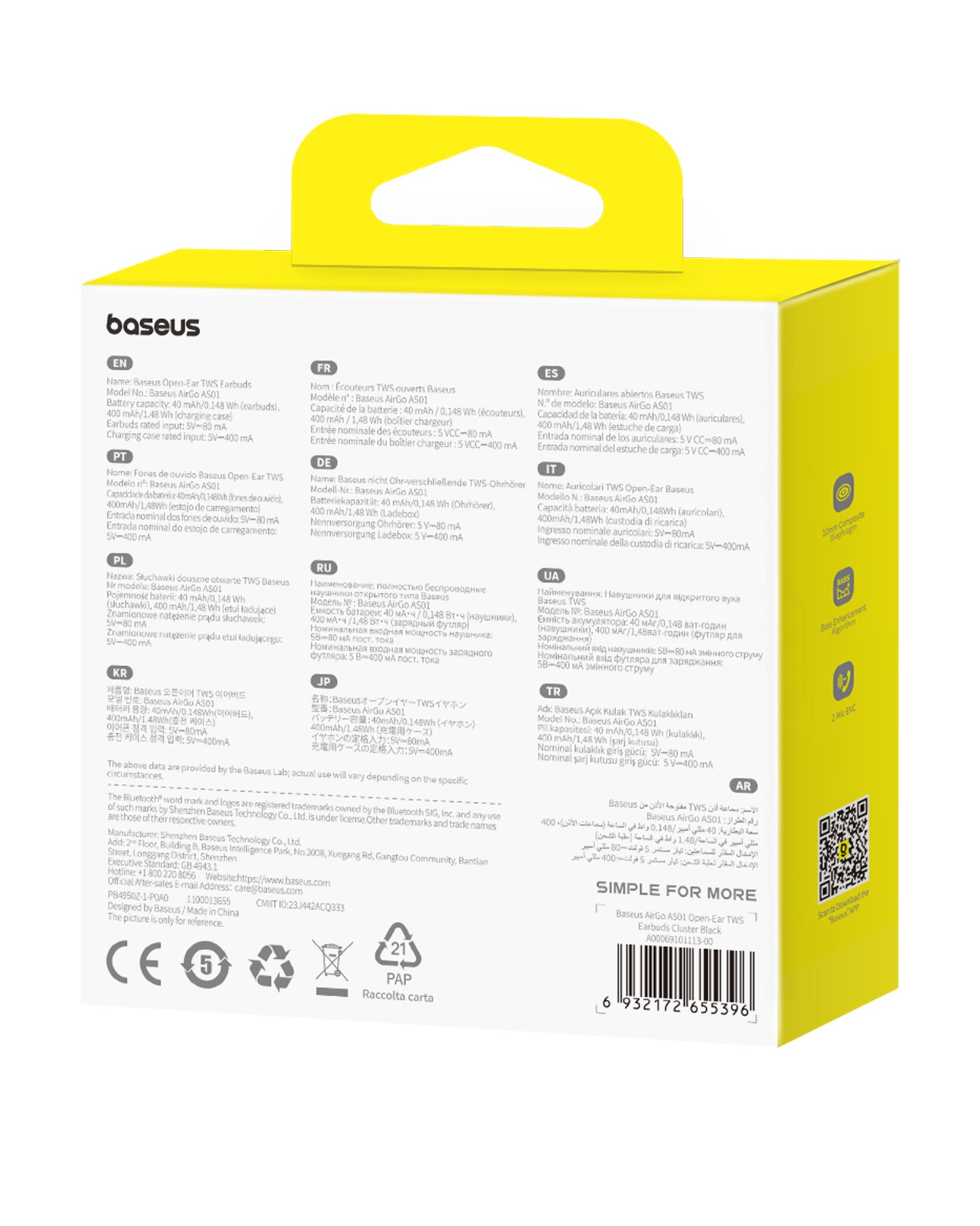Baseus AirGo AS01 Open-Ear TWS Sports