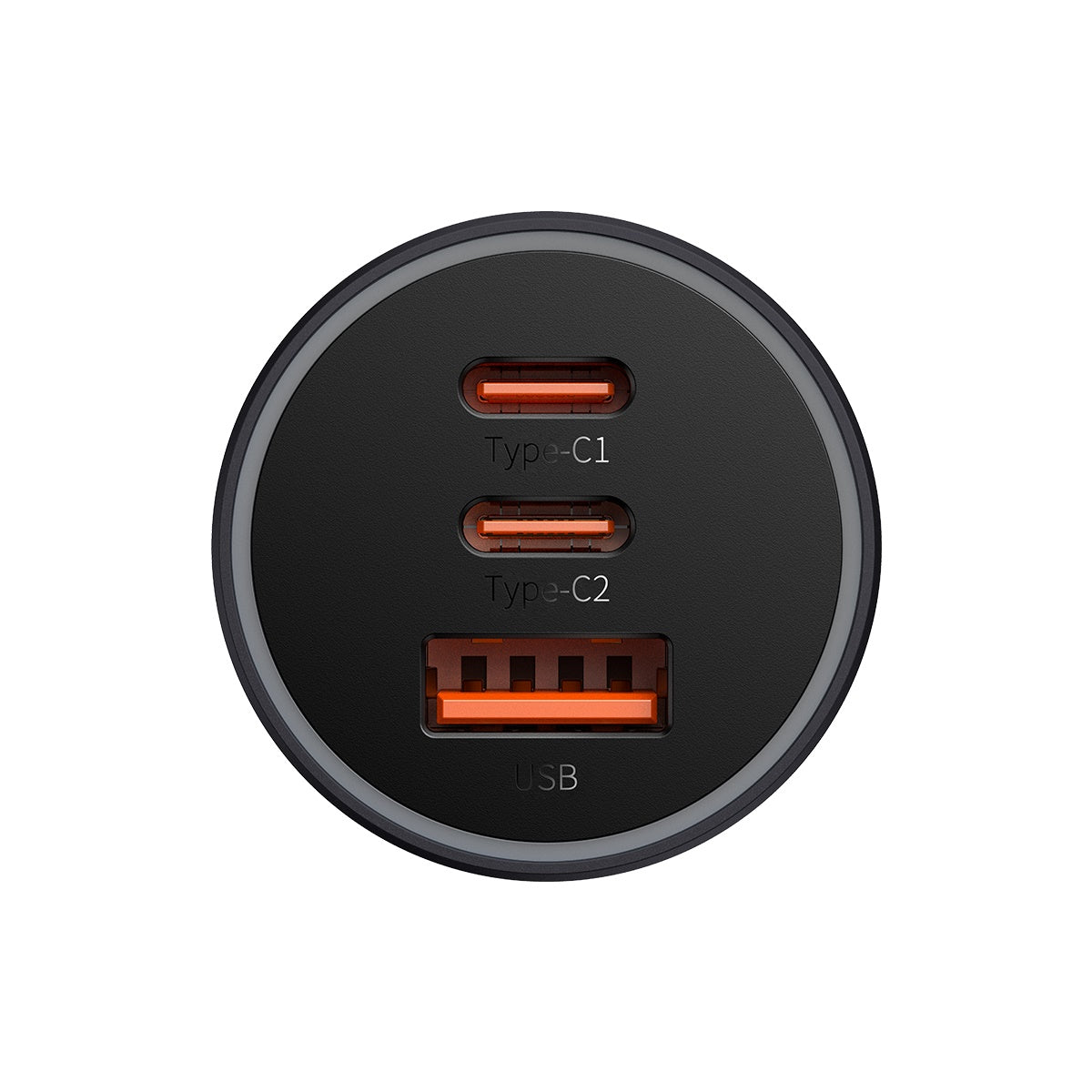 Baseus Contactor Pro Triple Car Charger 65W U+C+C Gray