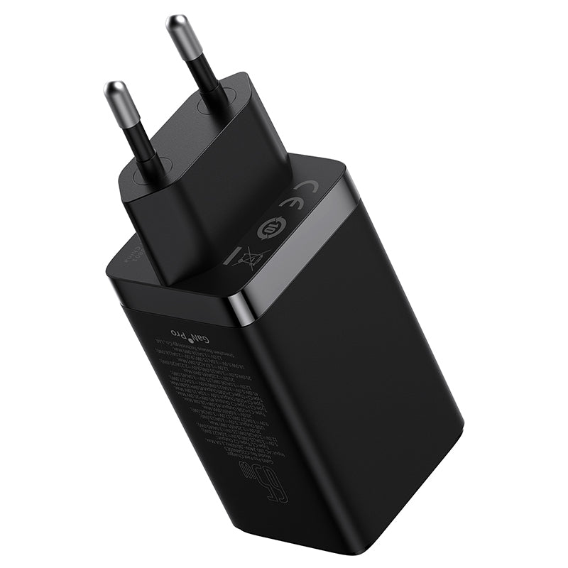 מטען קיר מהיר Baseus Fast Charger 2C+U 65W with Cable C to C 100W