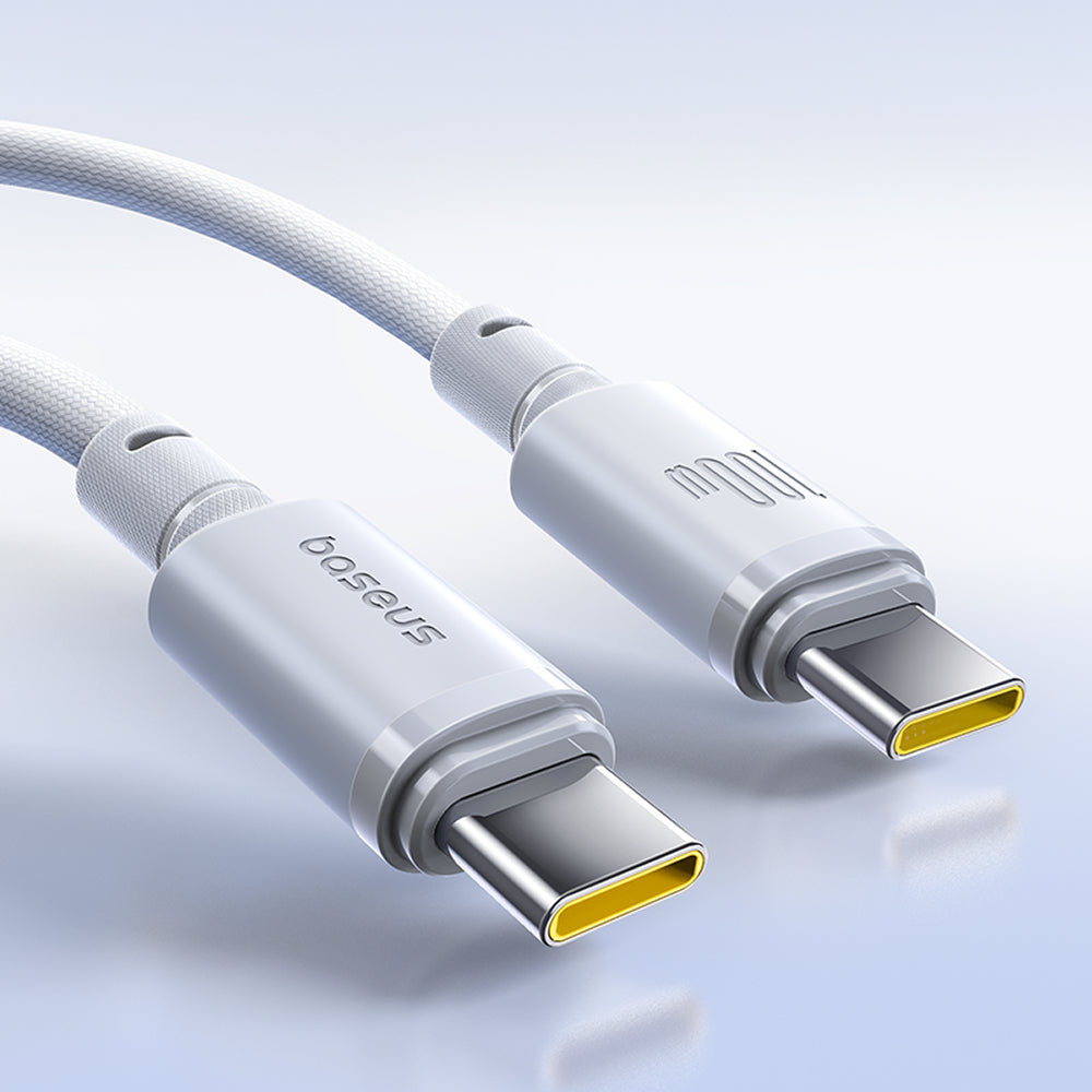 Baseus New Braided Fast Charging Cable C to C 100W White 2M