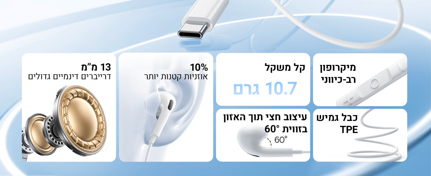 Baseus Encok CZ19 Wired Earphones Moon White feature image