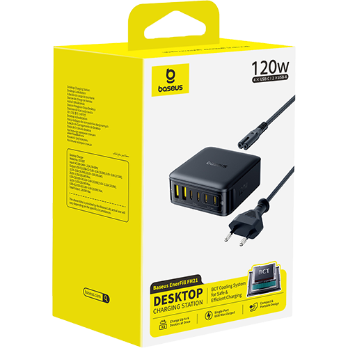 Baseus FH21 Desktop Charging Station 4C+2U 120W Black