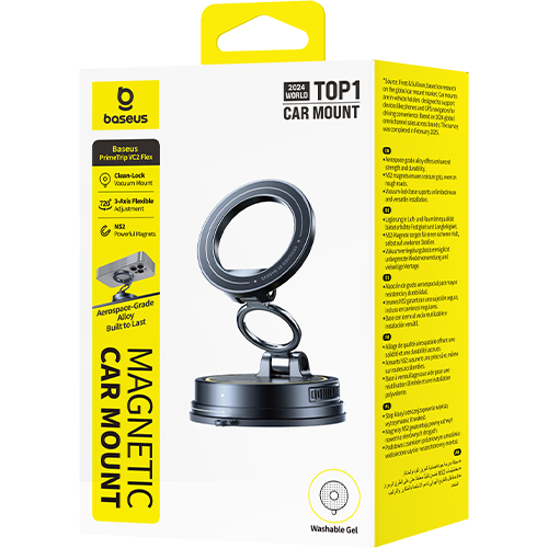 Baseus Flex Magnetic Car Mount Suction Cup Version Black
