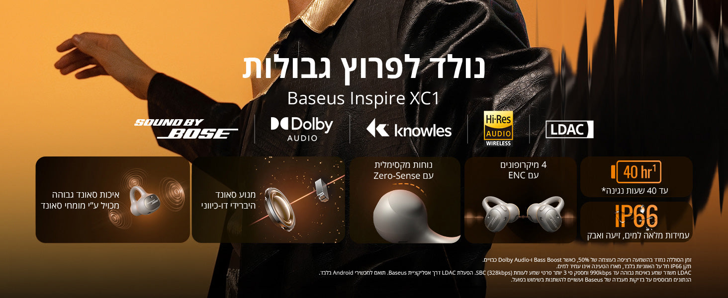 Baseus Inspire XC1 Open-Ear True Wireless Earbuds Black feature image