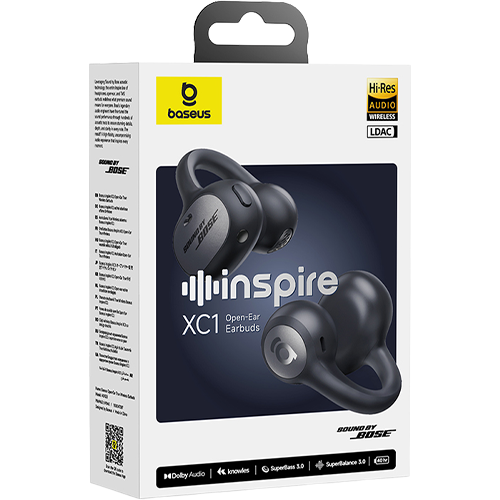 Baseus Inspire XC1 Open-Ear True Wireless Earbuds Black
